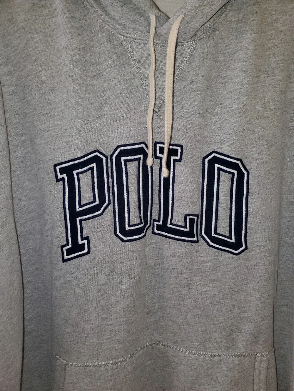 Polo Ralph Lauren Gray Big Logo Hoodie Sz 2xl